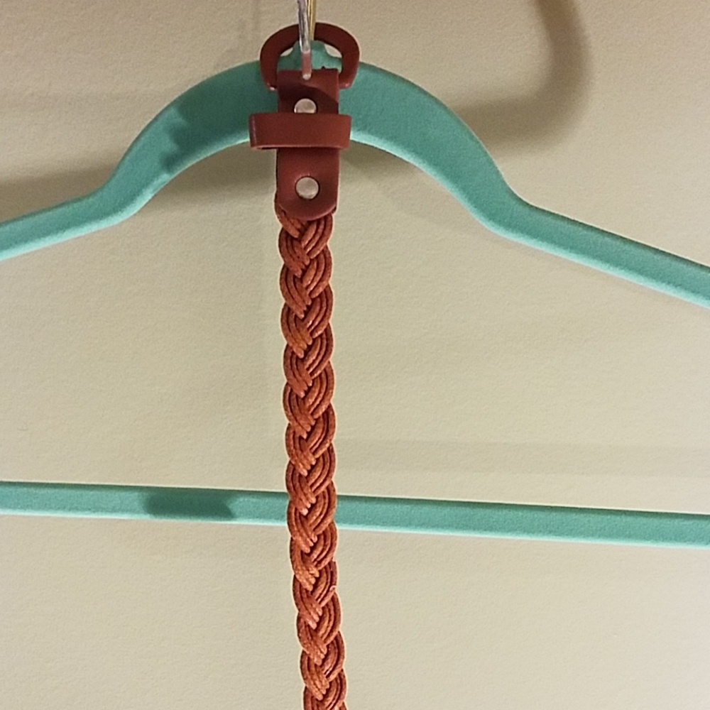 Brown braided belt